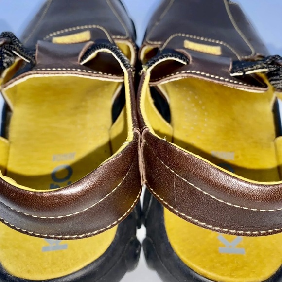 KENZO Junior Original Brown Leather Open Weave Monk Strap Sandals Sz 5.5US/37EU. - Picture 11 of 16